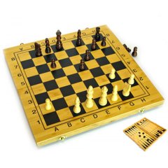 Нарди + шахи з бамбука (29,5х29х2,5 см), K324034 - фото товару