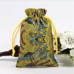 Мешочек сатиновый с орнаментом Желтые волны, K89040225O1557472274 - фото товара