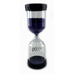 Годинник пісочний 60 хв фіолетовий пісок (13х5,5х5,5 см), K332073C - фото товару