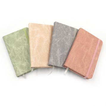 Блокнот на гумці "Текстура" лінія, А6 PU, 9*14см, 80G, 80P, mix4, K2755761OO5802-4 - фото товару