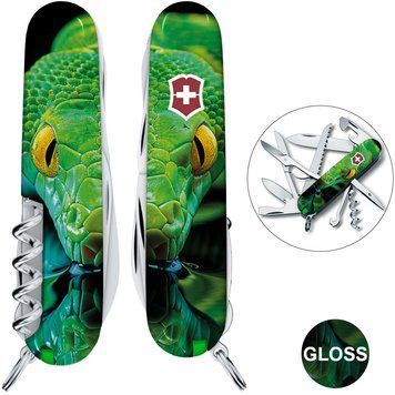 Нож &laquo;Victorinox&raquo; Huntsman Zodiac 91мм/15функ /Зеленая деревянная змея, 1.3713.3_Z4310pk - фото товара