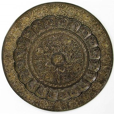 Тарелка бронзовая настенная "Павлины" (d-49 см), K320425 - фото товара