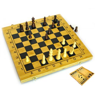 Нарды+шахматы из бамбука (29,5х29х2,5 см), K324034 - фото товара