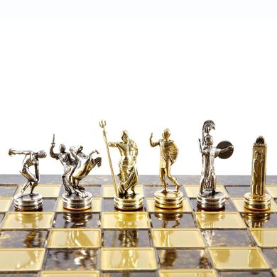 S17BRO шахи "Manopoulos", "Дискобол", латунь, коричневі, 54х54см, 9,8 кг, S17BRO - фото товару