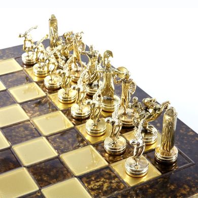 S17BRO шахи "Manopoulos", "Дискобол", латунь, коричневі, 54х54см, 9,8 кг, S17BRO - фото товару