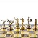 S17BRO шахматы "Manopoulos", "Дискобол", латунь, коричневые, фигуры золото/серебро ,54х54см, 9,8 кг