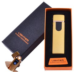 USB запальничка в подарунковій упаковці Lighter (Спіраль розжарювання) №HL-49 Gold, №HL-49 Gold - фото товару