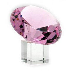 Кристалл хрустальный розовый (12см), K320644 - фото товара