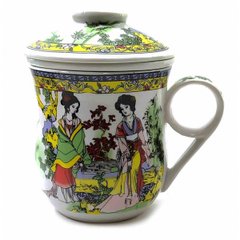 Чашка керамічна з ситом (12х11х9 см)A, K332885A - фото товару