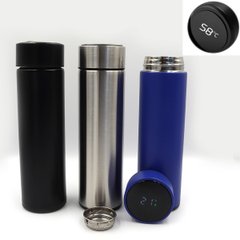 Бутылка-термос для воды "Classic" с градусником и сеткой 500ml, двойн. стен.mix 1шт/этик, K2752777OO723-YW - фото товара