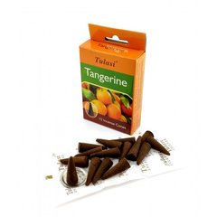 Tangerine Premium Incense Cones (Мандарин) (Tulasi) Конуси, K334426 - фото товару