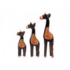 Жирафи 3 шт дерев'яні (24х5х3,5 см 19х4,5х3 см 15х4,5х3 см), K329423 - фото товару