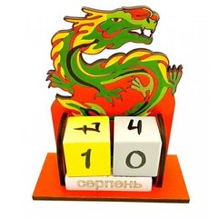 Вічний календар "Китайський зелений дракон" ( 165х145х60 мм), K334806 - фото товару