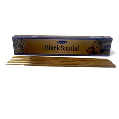 Black Sandal premium incence sticks (Черный Сандал)(Satya) пыльцовое благовоние 15 гр., K335043 - фото товара
