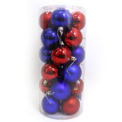 Набір ялинкових кульок "Simple" d6см, 24шт, PVCбанка, 1шт/етик., K2741880OO1171DSCN - фото товару