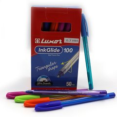 Ручка шариковая "Luxor" "IncGlide ICY" треуг копр mix син. 0,7мм (16702), K2744082OO16702 - фото товара