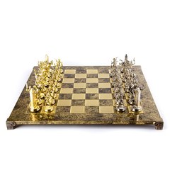 S19BRO шахматы "Manopoulos", "Греческая мифология", латунь, коричневые, фигуры золото/серебро, 54х54см, 9,8 кг, S19BRO - фото товара
