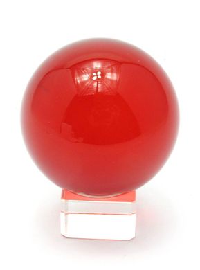 Кришталева куля на підставці червоний (6 см), K328852 - фото товару
