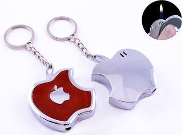 Зажигалка-брелок Apple (Обычное пламя) №4047 Коричневый, №4047 Коричневый - фото товара