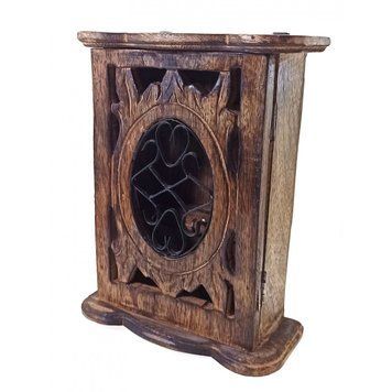 Ключница резная манговое дерево (23х17,5х8,5 см), K320035 - фото товара