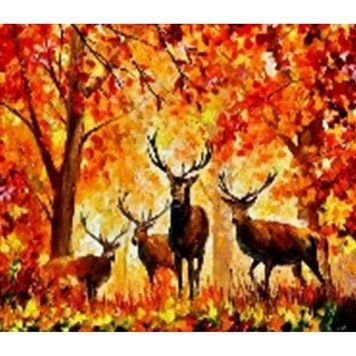 Алмазная мозаика по номерам 40*50 "Олени" карт уп. (полотно на раме), K2755483OO71368_BGLE - фото товара