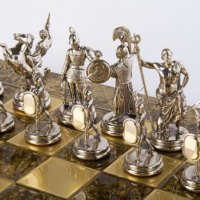 S19BRO шахи "Manopoulos", "Грецька міфологія", латунь, коричневі, 54х54см, 9,8 кг, S19BRO - фото товару