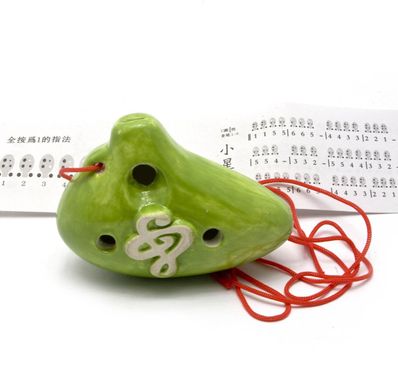 Свистулька керамическая "Амфора" зеленая (8,5х6х4 см), K328997 - фото товара