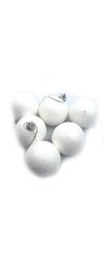 Набір ялинкових кульок "White" 5см, 6шт, OPP 1шт/етик, K2752207OO6527-P4241 - фото товару