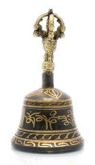 Колокол чакровый (d-8,h-14 см)(Bell Itching No.2 Black/Gold), K323506 - фото товару
