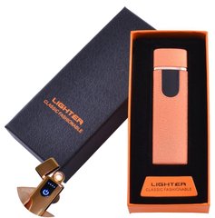 USB зажигалка в подарочной упаковке Lighter (Спираль накаливания) №HL-49 Orange, №HL-49 Orange - фото товара