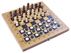 Игровой набор 3в1 нарды, шахматы и шашки (34х34 см) №3517B, №3517B - фото товара
