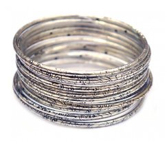 Комплект из 12 браслетов кольцо Дутые белый метал, K89080080O362834502 - фото товара