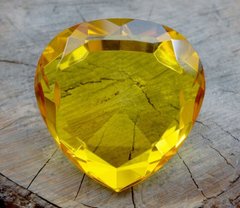 Сердце цветное стекло Желтое, K89190055O621687652 - фото товара