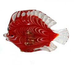Риба червона кольорове скло лите, K89190065O362836330 - фото товару