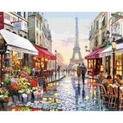 Алмазная мозаика 30*40см "Улицы Парижа" рулон в PVC (без подрамников), K2754776OO60375_OGLD - фото товара