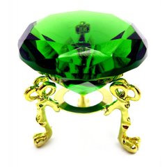 Кришталевий кристал на підставці зелений (5 см), K318161 - фото товару