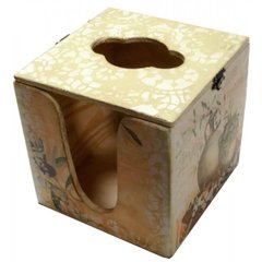 Салфетница кубик "Оливки" (14х14х14) сосна, липа, K330319 - фото товара