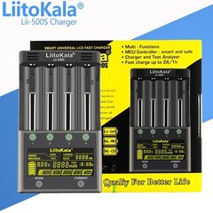 Зарядное устройство LiitoKala Lii-500S+АВТОЗАРЯДКА, АА/ ААА/ A/ 14500/ 16340/ 18350/ 18650/ 26650, 9307 - фото товара