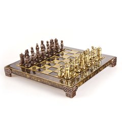 S1CBRO шахи "Manopoulos", латунь, "Візантійська імперія" у дерев'яному футлярі, коричневі 20х20, 1кг, S1CBRO - фото товару