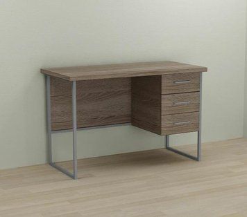 Письмовий стіл Ferrum Гаррі 75x140x60 сірий ДСП Дуб Сонома Труф, GARI148 - фото товару