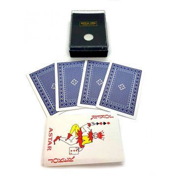 Карти гральні пластикові "Royal" синя сорочка (POKER CLUB), K334727A - фото товару