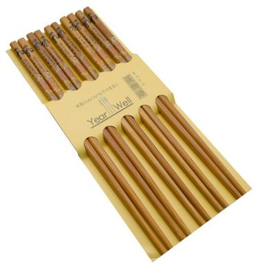 Палочки для еды деревянные комплект из пяти пар №23, K89220001O362836735 - фото товару