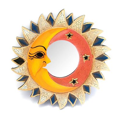 Зеркало мозаичное "Солнце и Луна" (d-20,5 cм), K329379 - фото товара