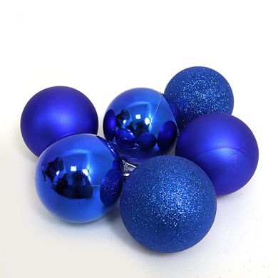 Набір ялинкових кульок "BLUE" 7см, 6шт, OPP, K2742388OO0570B-7 - фото товару