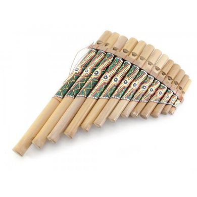 Флейта Пана расписная бамбук (27,5х18х5 см), K329874 - фото товара
