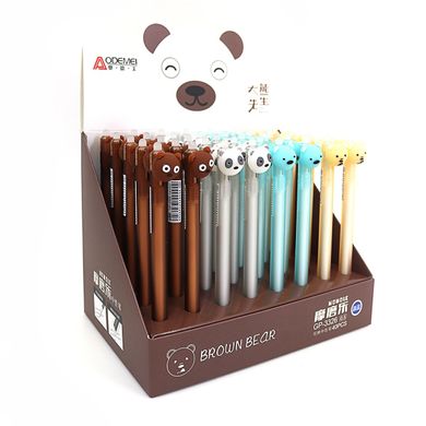 Ручка детская стираемая с игрушкой, автомат "Панда" 0,5мм, синяя (DSCN3769), 40шт/этик., K2740573OO3769DSCN - фото товара