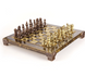 S1CBRO шахматы "Manopoulos", латунь, "Византийская Империя" в деревянном футляре, коричневые , фигуры золото/бронза, 20х20, 1кг