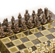 S1CBRO шахи "Manopoulos", латунь, "Візантійська імперія" у дерев'яному футлярі, коричневі 20х20, 1кг