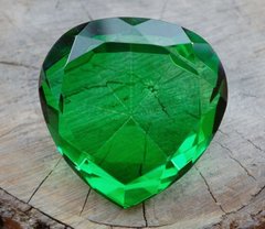 Сердце цветное стекло Зелёное, K89190055O621687653 - фото товара