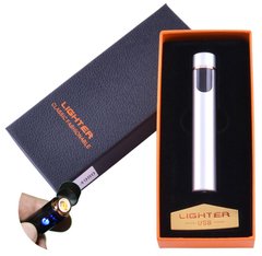 USB запальничка в подарунковій упаковці Lighter (Спіраль розжарювання) №XT-4980 Silver, №XT-4980 Silver - фото товару